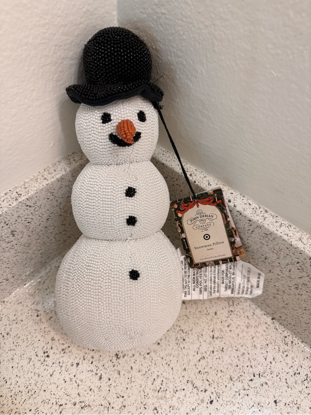John Derian for Target 13.5" Snowman Beaded Pillow